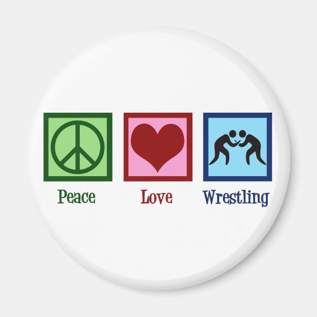 Peace Kärlek Wrestling Magnet (Framsidan)