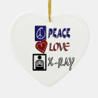PEACE KÄRLEK X-RAY RADIOLOGY JULGRANSPRYDNAD KERAMIK