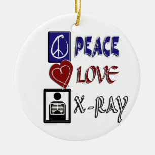 PEACE KÄRLEK X-RAY RADIOLOGY JULGRANSPRYDNAD KERAMIK