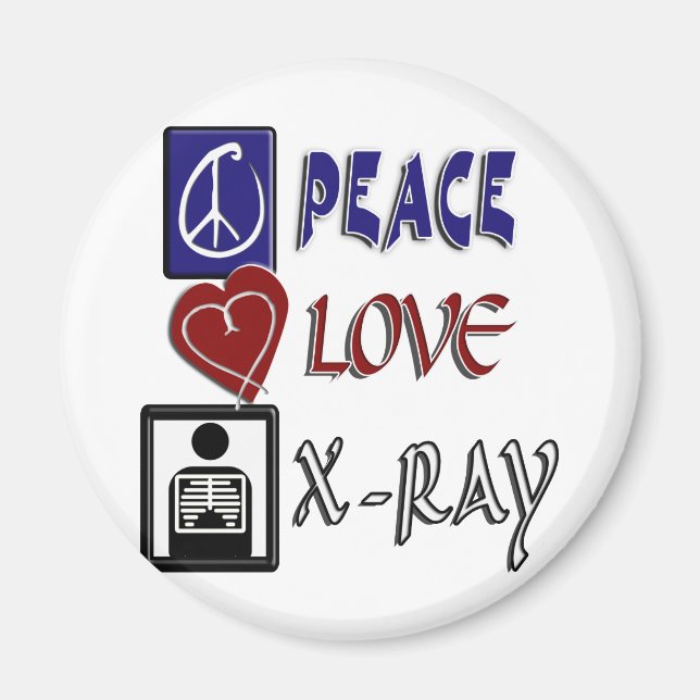PEACE KÄRLEK XRAY MAGNET (Framsidan)