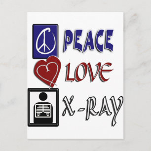 PEACE KÄRLEK XRAY VYKORT