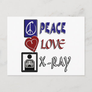 PEACE KÄRLEK XRAY VYKORT
