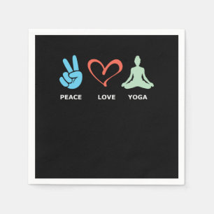 Peace Kärlek Yoga Asana Zen Meditation Buddhism Gi Pappersservett