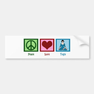 Peace Kärlek Yoga Bildekal