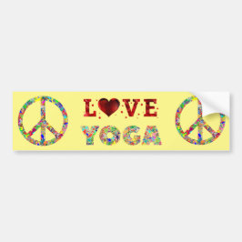 Peace Kärlek Yoga Colorful Andlig Bildekal