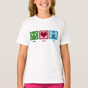 Peace Kärlek Yoga Kids T Shirt