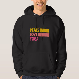 Peace Kärlek Yoga Niche citerar Yoga Hobby-citatet Hoodie