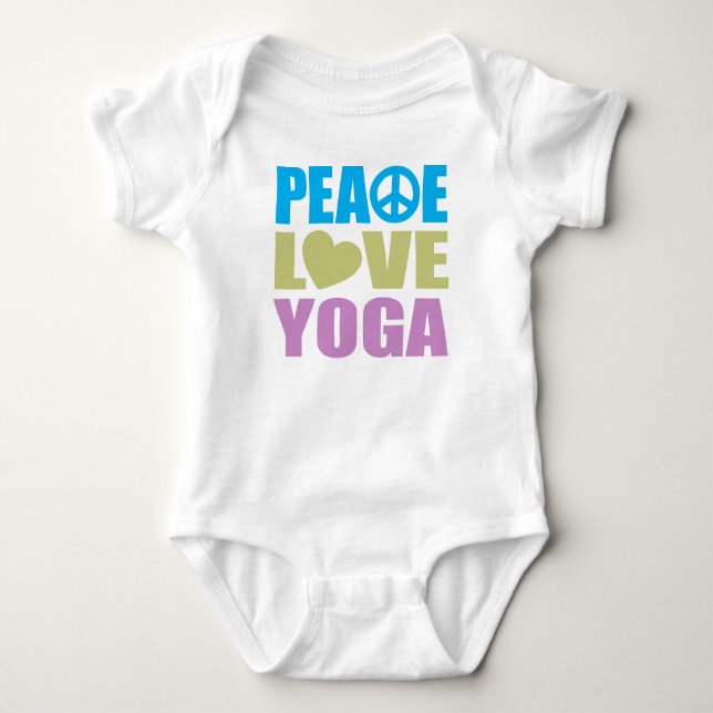 Peace Kärlek Yoga Tee Shirt (Framsida)