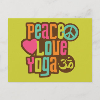 Peace Kärlek Yoga Vykort
