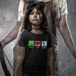 Peace Kärlek Zombies Kids T-shirt<br><div class="desc">Jag har hjärzombies. En konstig barnskjorta till bäran i fodral av en zombie apokalypse. Peace Kärlek Zombies barngaranti.</div>