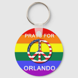 Peace Keychain 5,7 cm -  " Prays For Orlando" Nyckelring