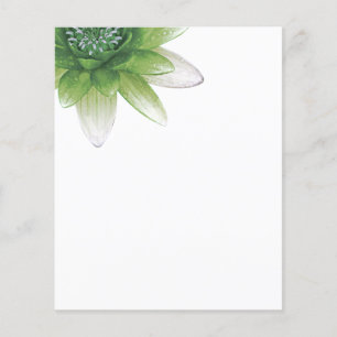 Peace l Bevacker Grönt Lotus Flower/Vatten Lily Flygblad