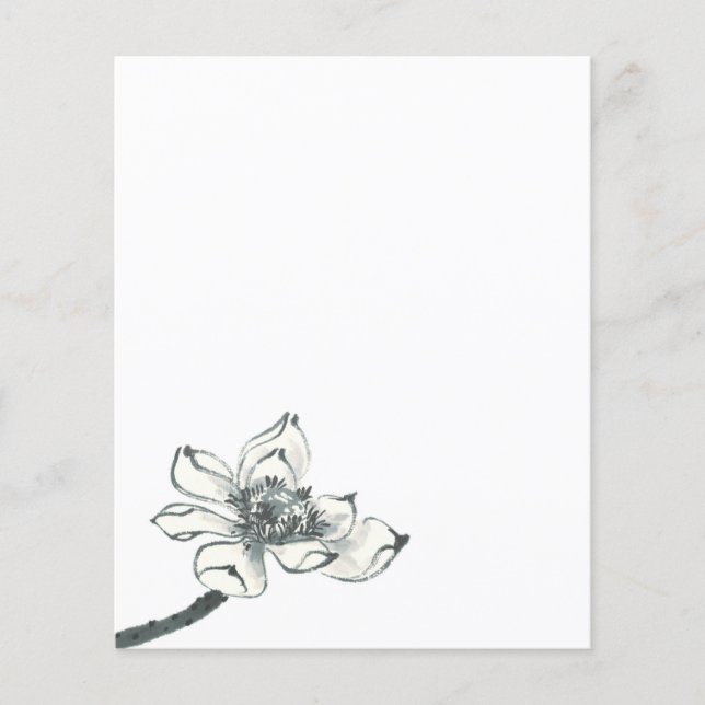 Peace l Bevackra Watercolor Lotus Flygblad (Framsidan)