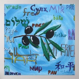 "Peace Language"-utskrift (SSS) Poster