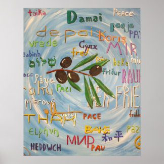 "Peace Language - Version 2"-utskrift (SSS) Poster
