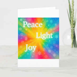 Peace Light Joy Helgkort