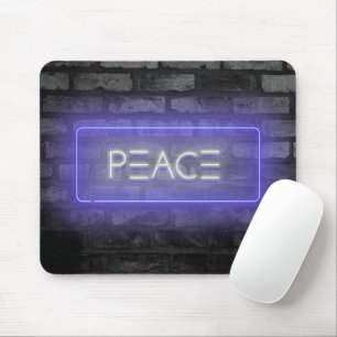 PEACE Lila Neon-signaturmusknapp Musmatta