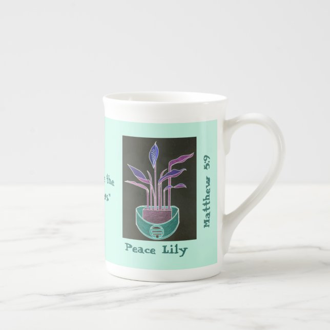 Peace Lily Benporslin Mugg (Höger)