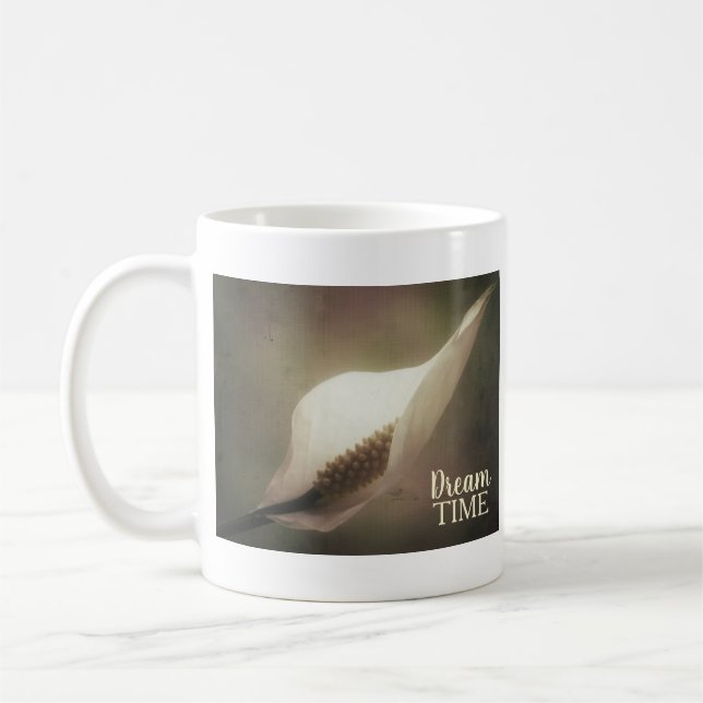 Peace Lily Dream Time Quote Kaffemugg (Vänster)