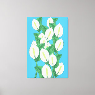 Peace Lily Illustration Canvastryck