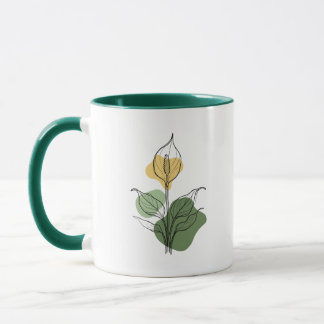 Peace Lily Line Art Mug Mugg