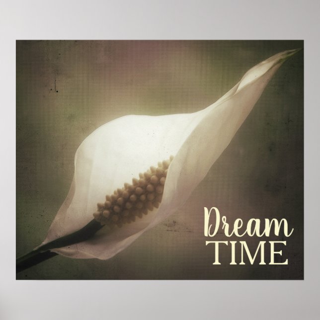 Peace Lily Photo Dream Time Phrase Poster (Framsidan)