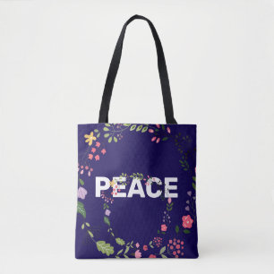 PEACE Logotyp Navy   Tygkasse