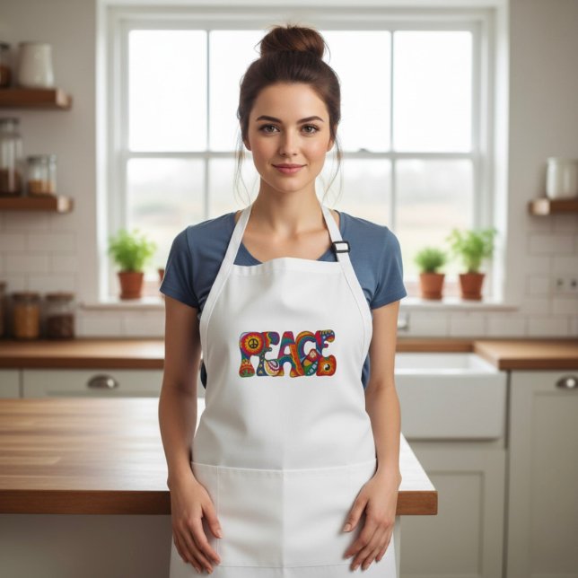 Peace Long Apron Långt Förkläde (Skapare uppladdad)