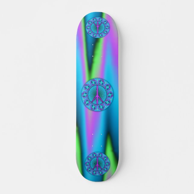 Peace ~ Löv Skateboard Deck (Framsida)