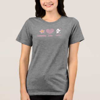 Peace, Love and Cats Doodles  T Shirt