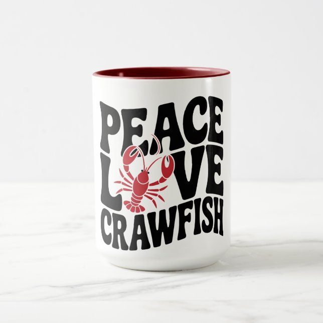 Peace Love and Crawfish Cajun  Mugg (Center)