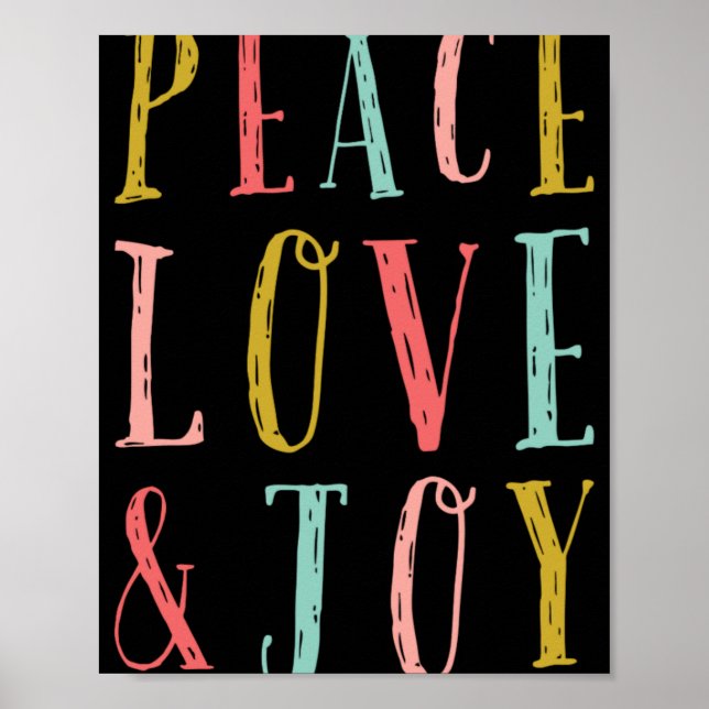 Peace Love And Joy Whimsical Holiday Toddler  Poster (Framsidan)