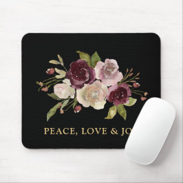 Peace Love and Joy Winter Bouquet Black Holiday Musmatta