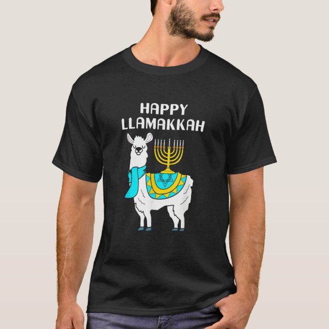Peace Love and Miracles Happy Hanukkah Pjs Family  T Shirt (Framsida)
