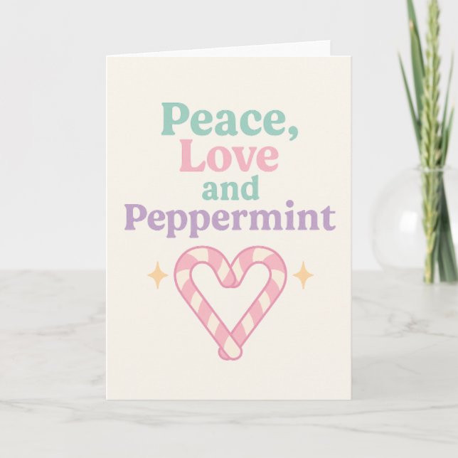 Peace, Love and Peppermint Kort (Framsida)