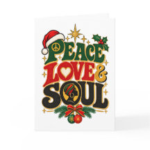 Peace Love and Soul Christmas Retro Vintage