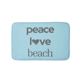 Peace Love Beach -Blue Coastal Life Bathroom Decor Badrumsmatta