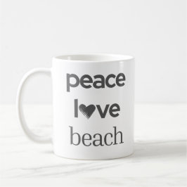 Peace Love Beach -Coastal Life- Sun Sea Lover Tea Kaffemugg