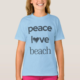 Peace Love Beach | Sol Rolig Kust Grafisk Print T Shirt