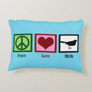 Peace Love birds Prydnadskudde