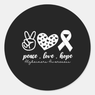 Peace Love Cure Heimerheimer Heimerheimers medvete Runt Klistermärke