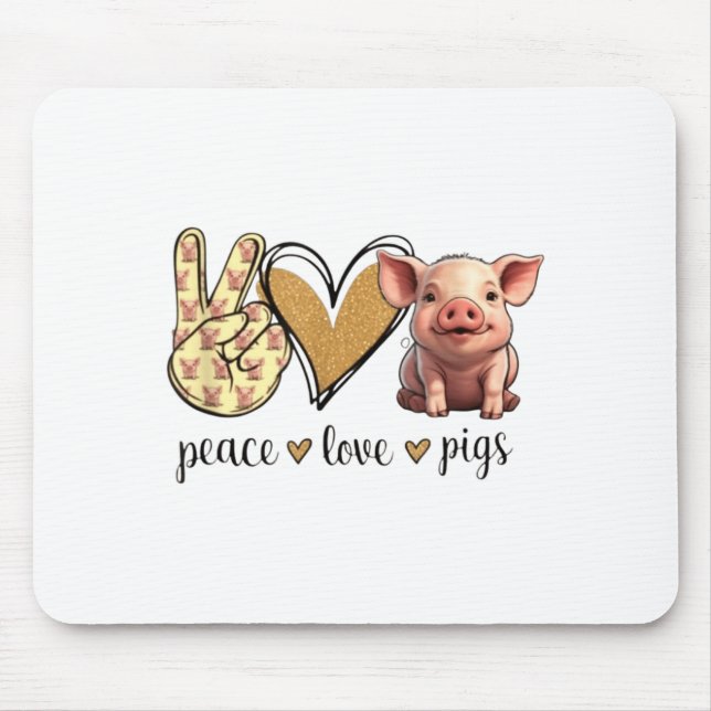 Peace Love Cute Show Pig Lover  Musmatta (Framsidan)