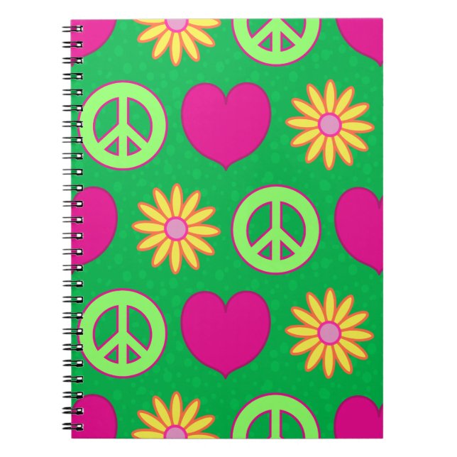 Peace Love Daisies Anteckningsbok (Framsidan)
