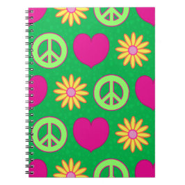 Peace Love Daisies Anteckningsbok