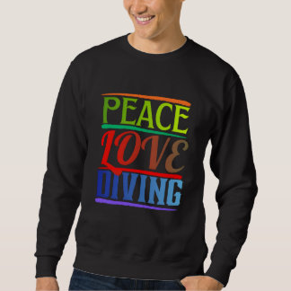 peace love diving lång ärmad tröja