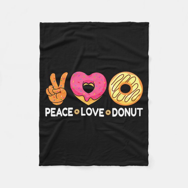 Peace Love Donut - Doughnut Lover's For Men Women  Fleecefilt (Framsidan)