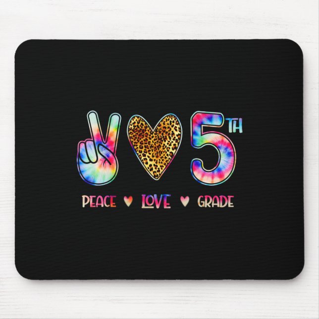 Peace Love Fifth Grade Squad Back To School Gift  Musmatta (Framsidan)