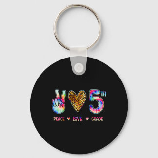 Peace Love Fifth Grade Squad Back To School Gift  Nyckelring
