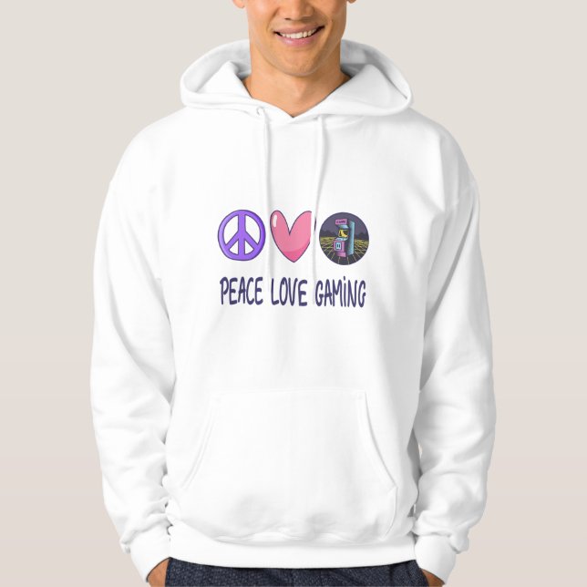 Peace Love Gaming Hoodie (Framsida)