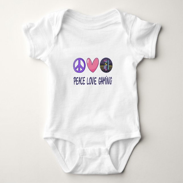 Peace Love Gaming T Shirt (Framsida)
